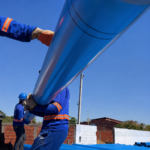Obra a todo vapor